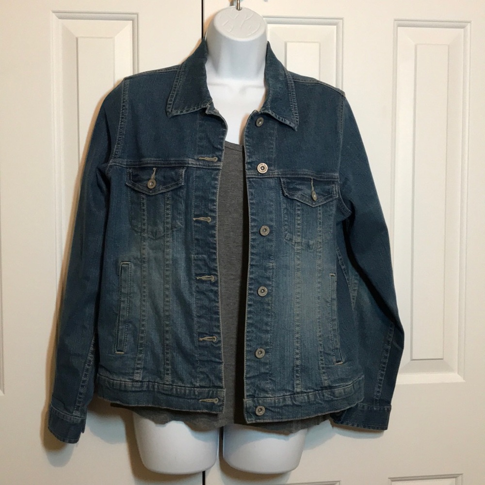 Circa 1999 Eddie Bauer Jean Jacket, Sz Medium